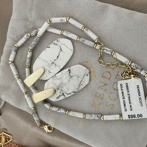 Kendra Scott Gold and Marble Necklace Set